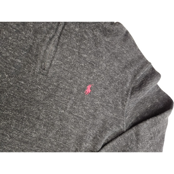 Polo Ralph Lauren Estate Rib 1/4 Zip Men's Size Medium Dark Gray Pullover - Picture 6 of 6
